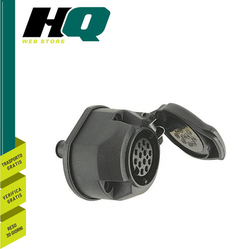Presa rimorchio poli 12v - presa,